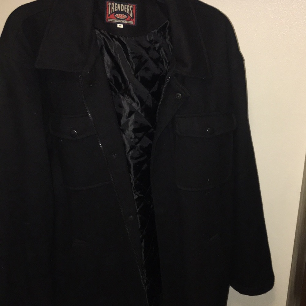 Black Wool Winter Coat